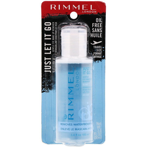 Rimmel London, Just Let It Go Gentle Eye Make Up Remover, Oil Free, 3.4