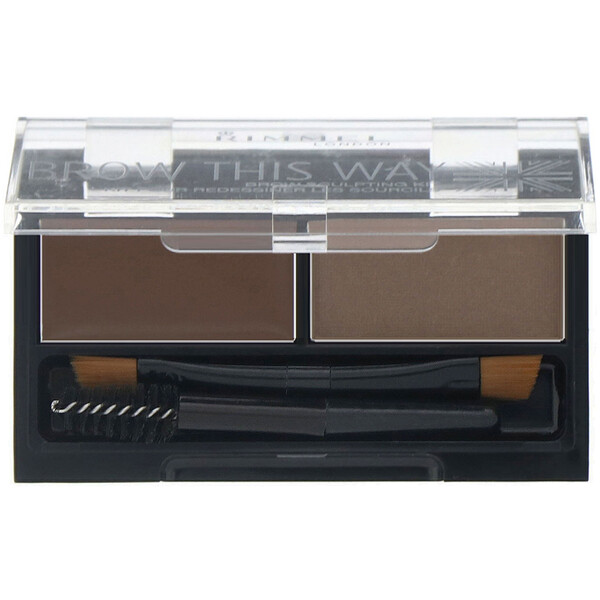 Rimmel London‏, Brow This Way, ערכה לפיסול גבות, חום כהה 003, ערכה אחת