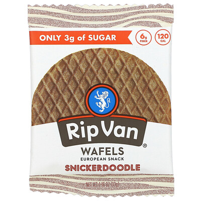 Rip Van Wafels Snickerdoodle, печенье, 33 г (1,16 унции)