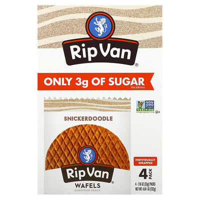 

Rip Van Wafels Snickerdoodle 4 Pack 1.16 oz (33 g) Each