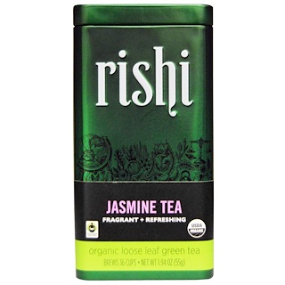 Rishi Tea, Organic Loose Leaf Green Tea, Jasmine, 1.94 oz (55 g)