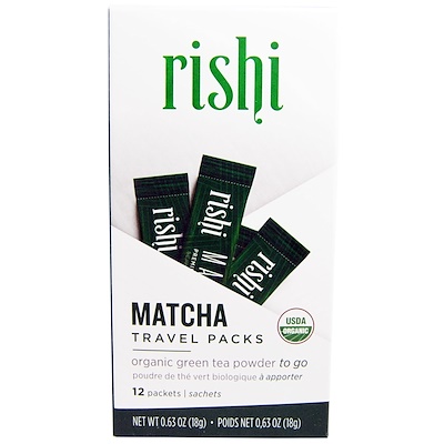 Rishi Tea Матча, органический порошок зеленого чая, 12 пакетов, 18 г (0,63 унции)
