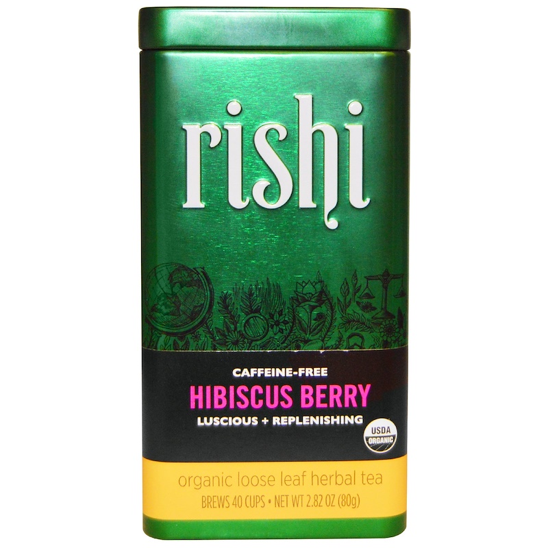 Rishi Tea, Organic Loose Leaf Herbal Tea, Caffeine Free, Hibiscus Berry