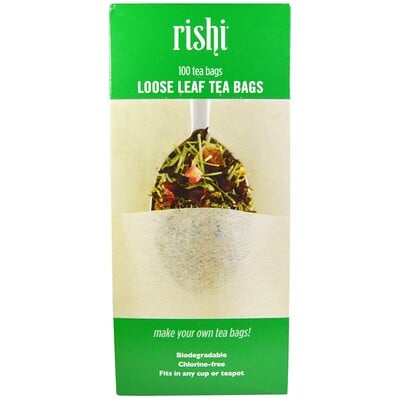 Rishi Tea Loose Leaf Tea Filter Bags, 100 Bags