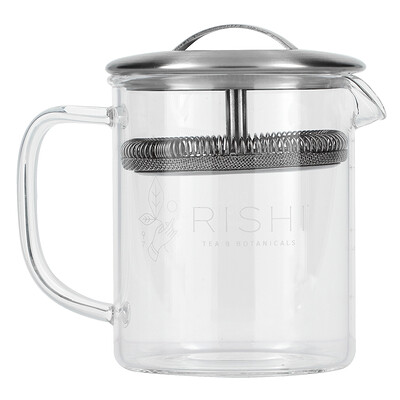 Купить Rishi Tea Simple Brew, заварочный чайник из боросиликатного стекла, 400 мл (13, 5 жидк. Унции)