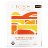 Rishi Tea, Organic Botanical Blend, Turmeric Ginger, Caffeine-Free, 15 Tea Bags, 1.74 oz (49.5 g)