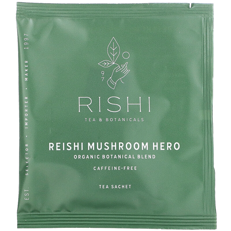 Rishi Tea, Organic Botanical Blend, Reishi Mushroom Hero, 15 Sachets, 1