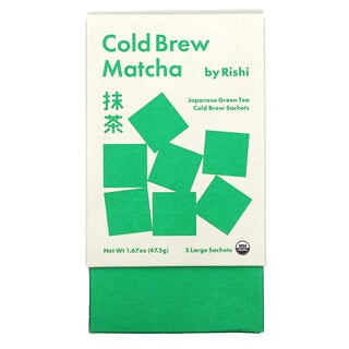 Rishi Tea, 冷泡抹茶，日本绿茶，5 大袋，1.67 盎司（47.5 克）