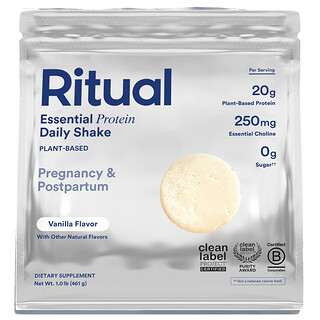 Ritual, Essential Protein Daily Shake, Pregnancy & Postpartum, Vanilla, 1 lb (461 g)