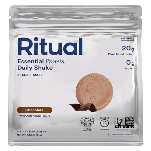 Ritual Essential Protein Daily Shake, Chocolate, 1.1 lb (502 g)