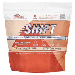 Shift, персик із кофеїном, 30 пакетиків суміші для приготування напою по 6,9 г (0,24 унції)
