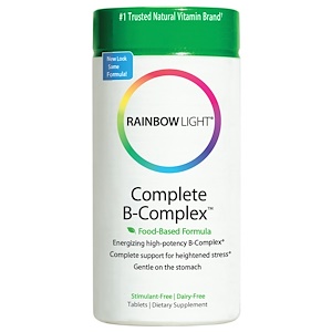 Rainbow Light, Полный комплекс витаминов B, формула на основе продуктов питания, 90 таблеток
