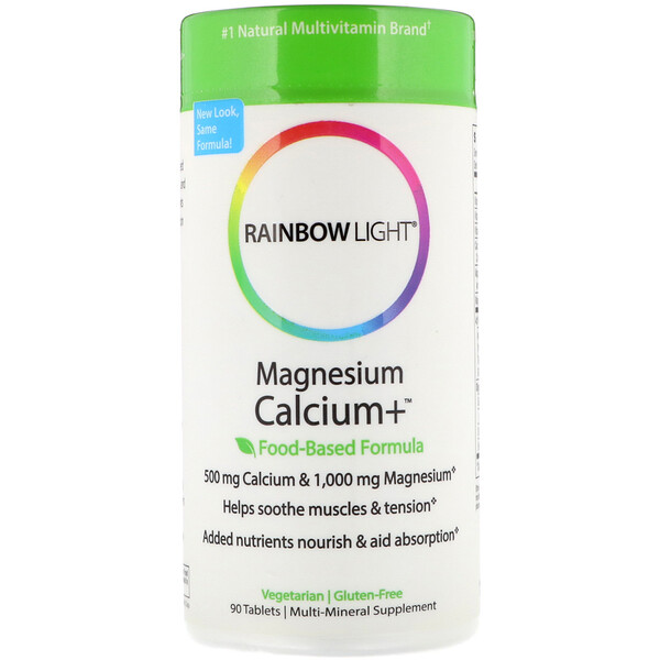 Rainbow Light, ΠΠ°Π³Π½ΠΈΠΉ ΠΈ ΠΊΠ°Π»ΡΡΠΈΠΉ+, ΠΏΠΈΡΠ΅Π²Π°Ρ ΡΠΎΡΠΌΡΠ»Π°, 90 ΡΠ°Π±Π»Π΅ΡΠΎΠΊ