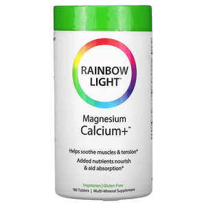 Отзывы о Раинбов Лигхт, Magnesium Calcium+, 180 Tablets