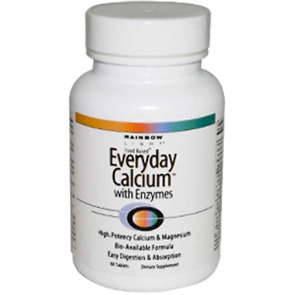 Rainbow Light, Everyday Calcium with Enzymes, 60 Tablets ...