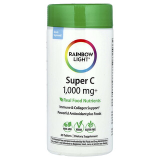 Rainbow Light, Süper C, 60 Tablet