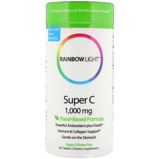 Rainbow Light, Super C, 1.000 mg, 60 Comprimidos