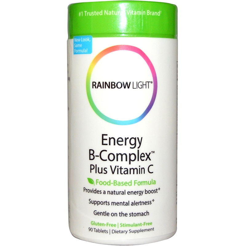 Rainbow Light, Energy B-Complex Plus Vitamin C, Food-Based Formula, 90 ...