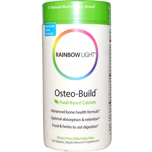 Отзывы о Раинбов Лигхт, Osteo-Build, Food-Based Calcium, 120 Tablets