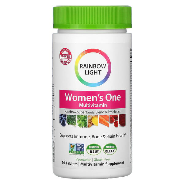 Rainbow Light, Women's One Multivitamin, Multivitamine für Frauen, 90 Tabletten