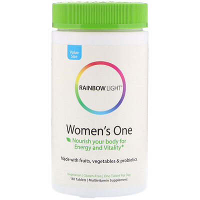 Rainbow Light Just Once, #1 для женщин, мультивитамин на пищевой основе, 150 таблеток