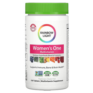 Rainbow Light, ジャスト･ワンス、女性用、食品ベースのマルチビタミン、150タブレット