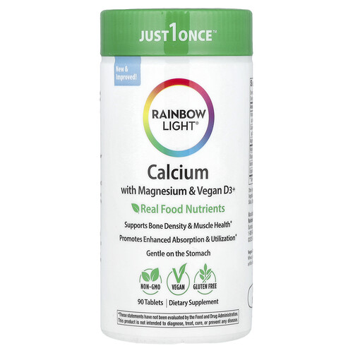 Rainbow Light Calcium avec magnésium et vitamine D3, 3 comprimés