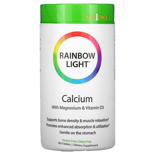 Rainbow Light, Just Once，食品基钙，180 片