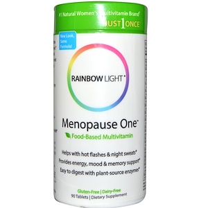 Rainbow Light, Menopause One, мультивитамины на основе цельных пищевых продуктов, 90 таблеток