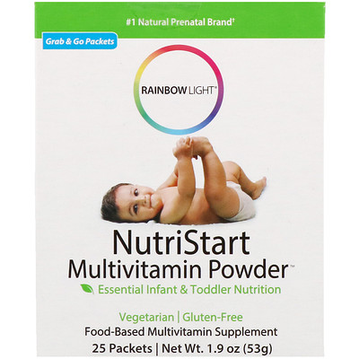 Rainbow Light NutriStart, мультивитаминный порошок, 25 пакетов, 53 г (1,9 унции)