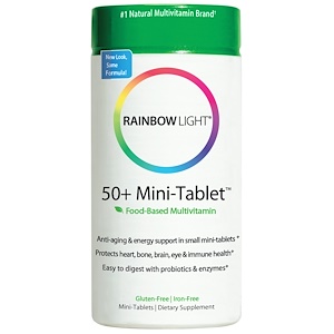 Купить Rainbow Light, 50+ антивозрастной защитный комплекс витаминов, 180 мини-таблеток  на IHerb