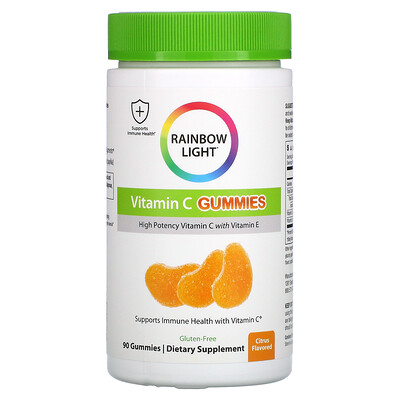 

Rainbow Light Gummy Vitamin C Slices со вкусом мандарина и апельсина 90 жевательных таблеток