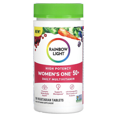 

Rainbow Light Women's One 50+ Daily Multivitamin High Potency 90 Vegetarian Tablets