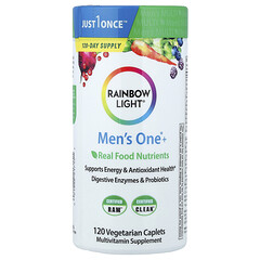 Men's One®+, поживні речовини з натуральних продуктів, 120 вегетаріанських капсулоподібних таблеток