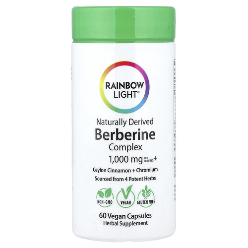 Rainbow Light, Natural Derived Berine Complex, natürlich gewonnener Berin-Komplex, 60 vegane Kapseln