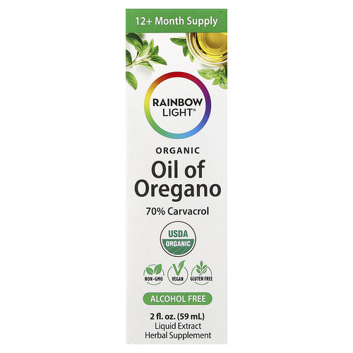 Rainbow Light, Organic Oil Of Oregano, Alcohol Free, 2 fl oz (59 ml)