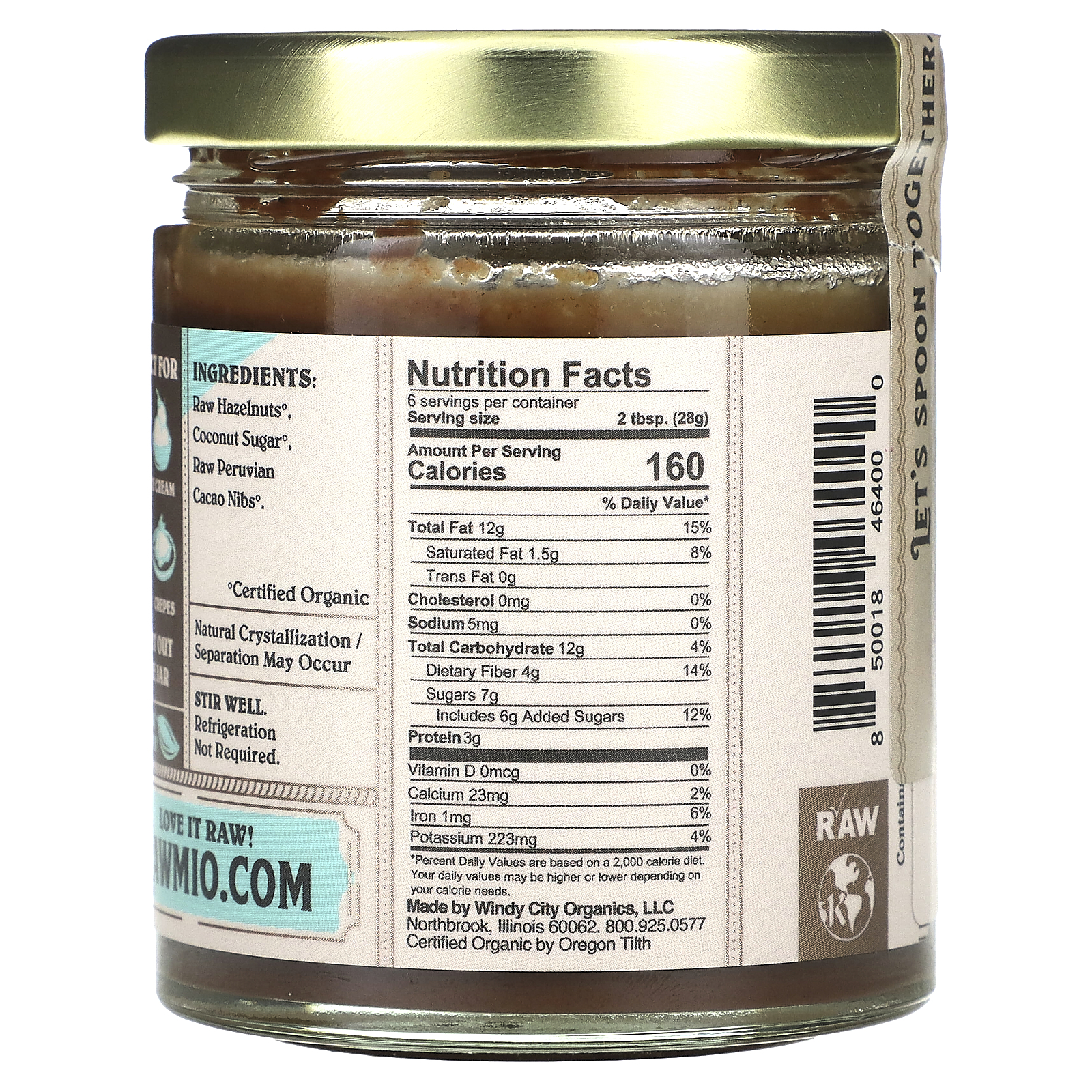 Cioccolato Nocciola Spalmabile, 6 oz (170 g) - Foto 2 di 2