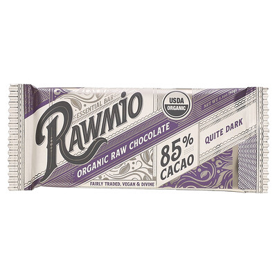 Rawmio  Essential Bar  Organic Raw Chocolate  85% Cacao  Quite Dark  1.1 oz (30 g)