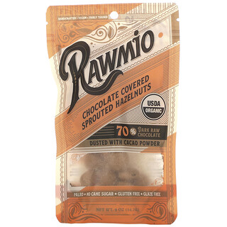 Rawmio, チョコレートがけ発芽ヘーゼルナッツ、56.7g（2オンス）