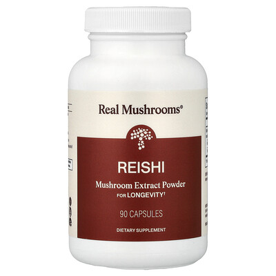 Product Image for Real Mushrooms, Reishi, Mushroom Extract Powder, 90 Capsules (500 mg per Capsule)