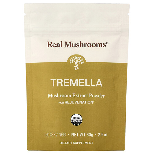 Real Mushrooms Tremella, Organic Mushroom Extract Powder, 2.12 oz (60 g)