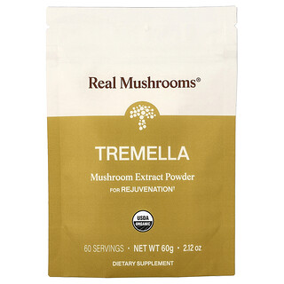 Real Mushrooms, Tremella, Organic Mushroom Extract Powder, 2.12 oz (60 g)