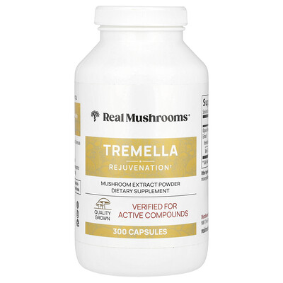 Real Mushrooms Tremella Mushroom Extract Powder 300 Capsules
