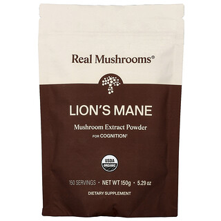 Real Mushrooms, 노루궁뎅이버섯, 유기농 버섯 추출물 분말, 150g(5.29oz)