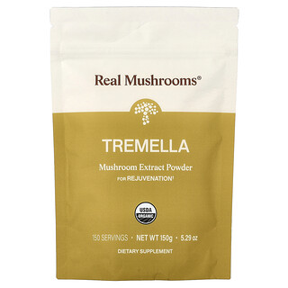Real Mushrooms, シロキクラゲ、キノコエキスパウダー、150g