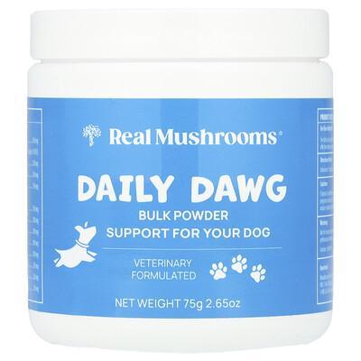 Real Mushrooms  Daily Dawg Bulk Powder  For Dogs  2.65 oz (75 g)