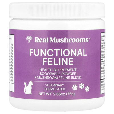 Product Image for Real Mushrooms, Functional Feline, For Cats , 2.65 oz (75 g)
