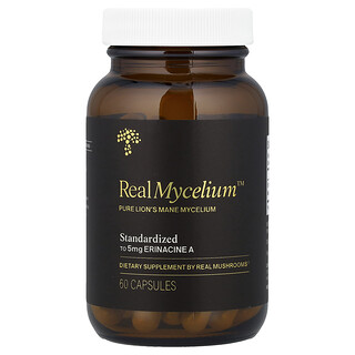 Real Mushrooms, Real Mycelium™, 60 Capsules (2.5 mg per Capsule)