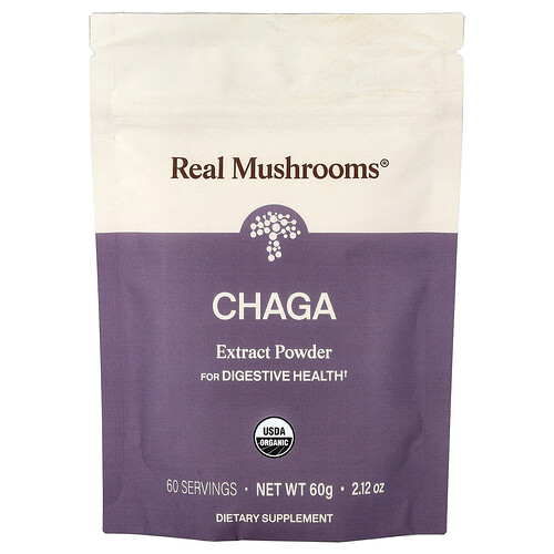 Real Mushrooms Chaga Extract Powder, 2.12 oz (60 g)