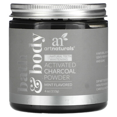 

artnaturals, Activated Charcoal Powder, Mint Flavored, 4 oz (113 g)